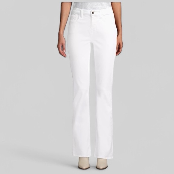 NWT Jen7 for 7 For All Mankind White Denim Slim Bootcut Jeans Size 10 - Picture 2 of 9